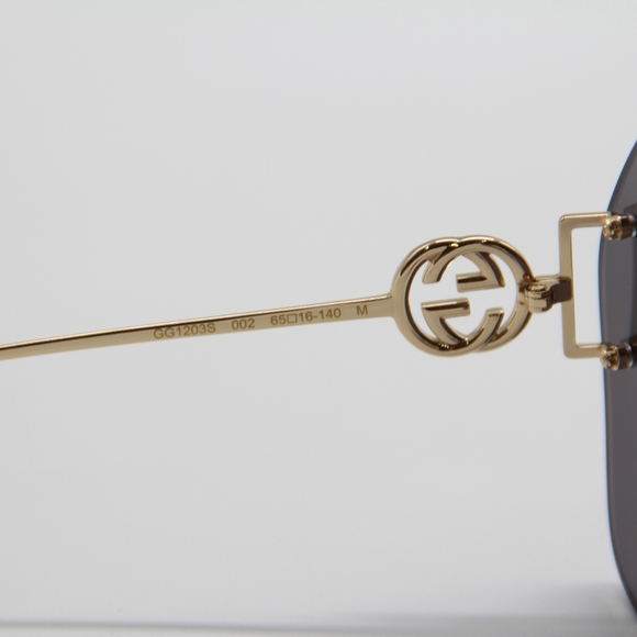 NEW GUCCI GG1203S 002 WOMEN GOLD GRAY SUNGLASSES main image 5